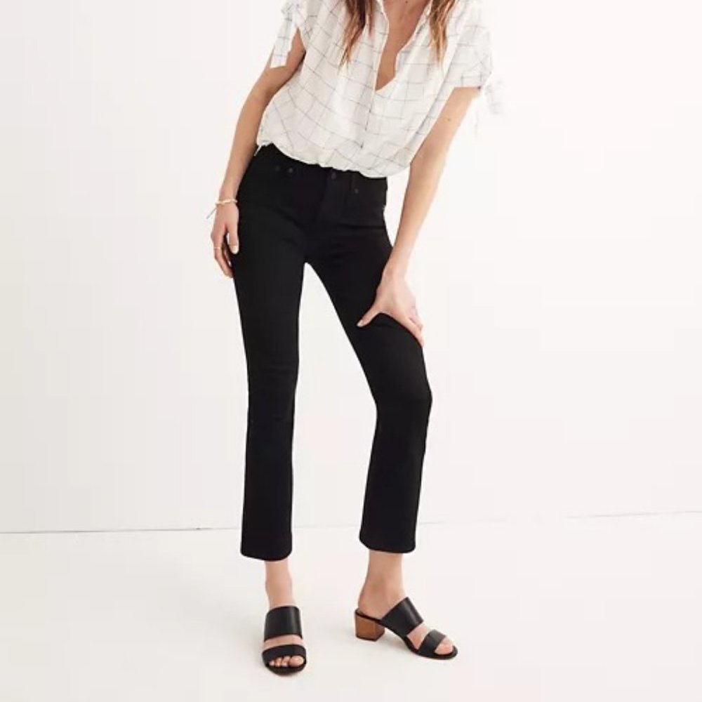 Madewell Cali Demi Boot Jeans in Black Forest 24